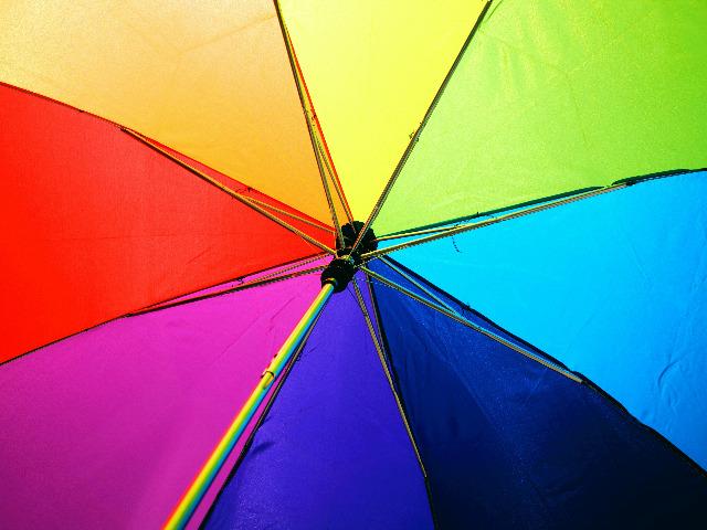 Foto Alexander Grey Regenboog paraplu