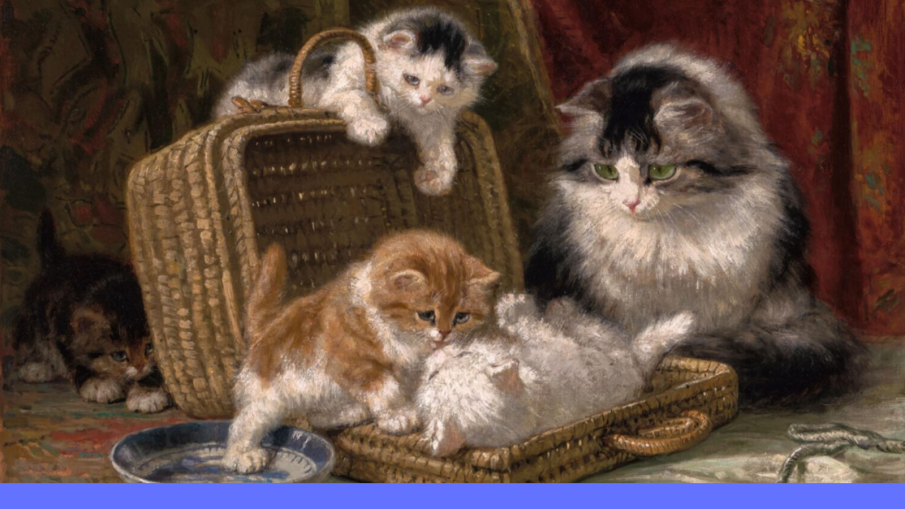 Henriette Ronner-Knip -  Spelende katjes
