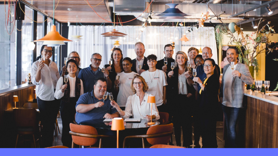 borrel na de samenwerkingsondertekening met Zadkine Hospitality College