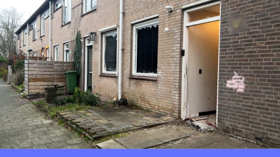 huis beschadigd door vuurwerkbom