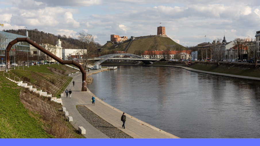De rivier Neris in Litouwen Europese Unie 2024