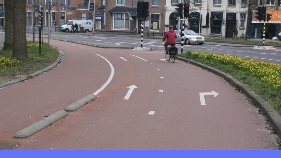 fietspad in de stad