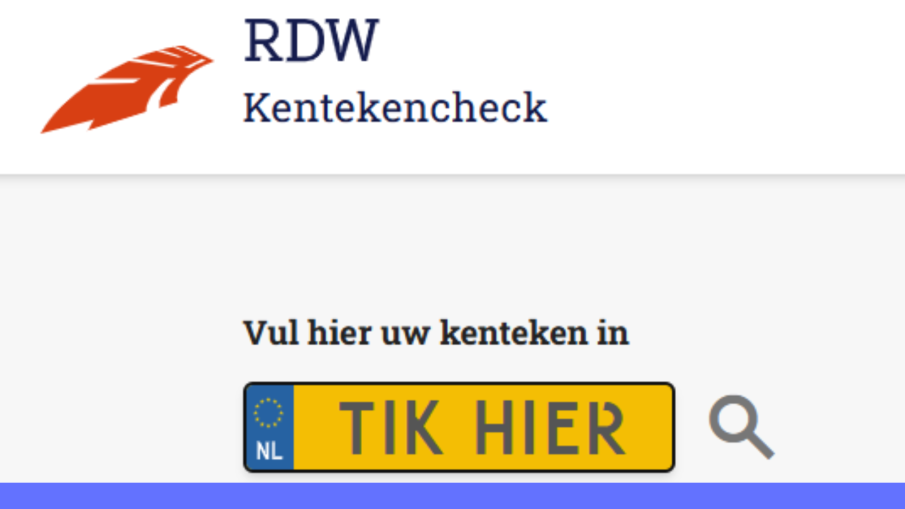 RDW Kentekencheck