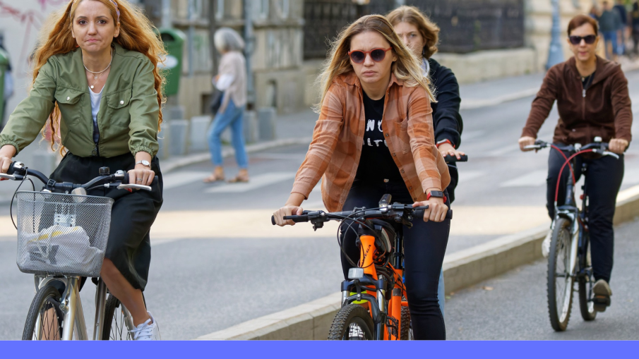 fietsers in de stad