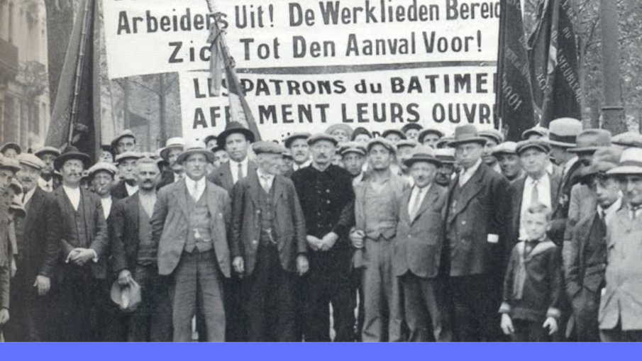 protest van vakbeweging