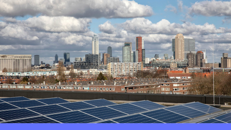 rotterdam met zonnepanelen