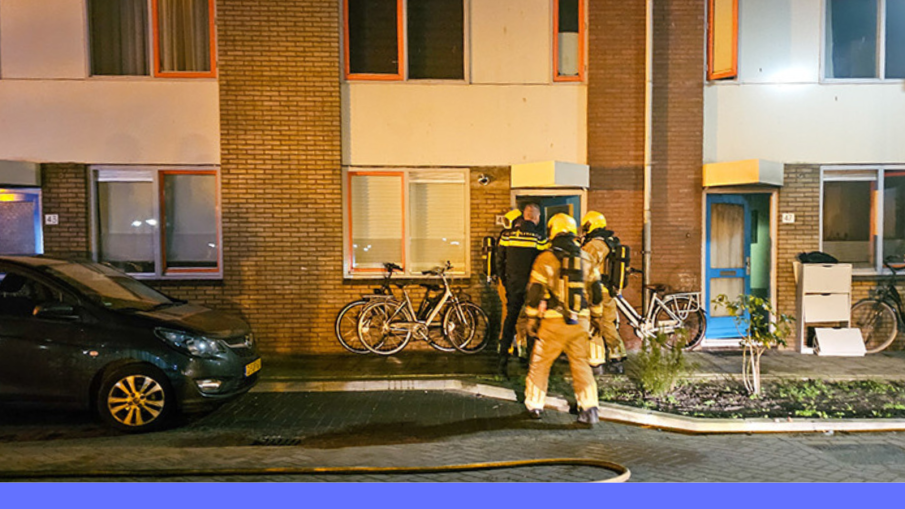 brandweer in actie.