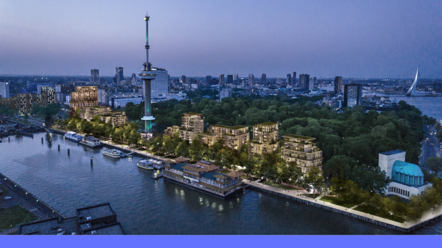 geplande woningen naast euromast.