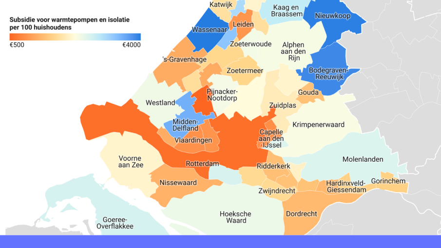 kaart subsidieverdeling verduurzaming