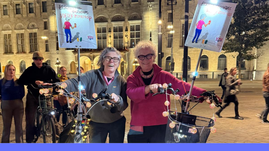 fietsdemonstratie tegen geweld vrouwen
