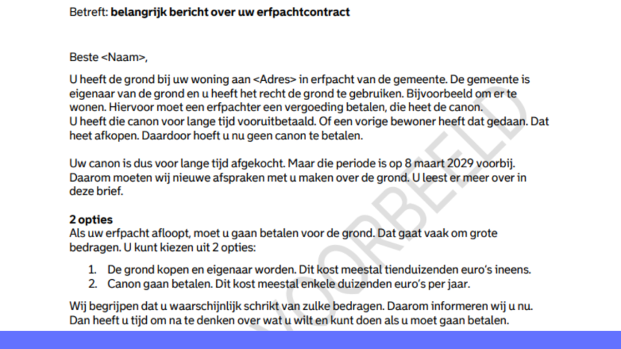 erfpachtbrief