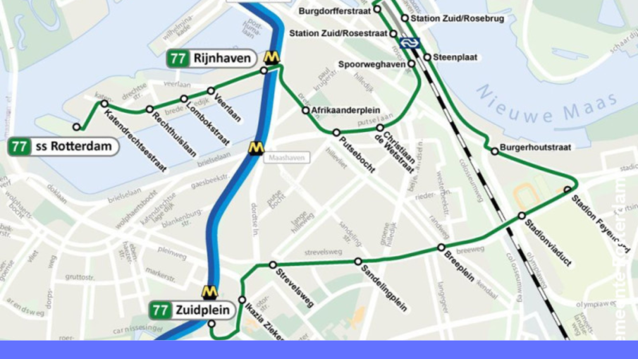 nieuwe route bus 77