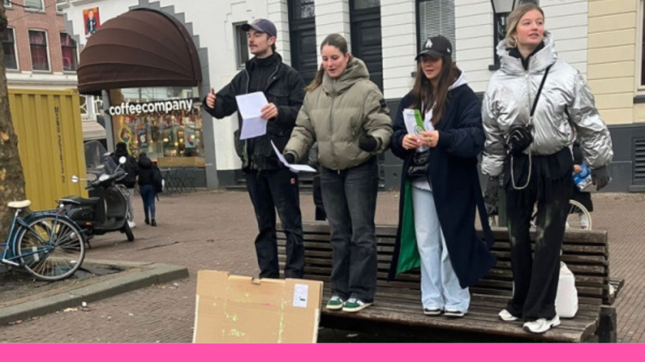 studenten in de stad